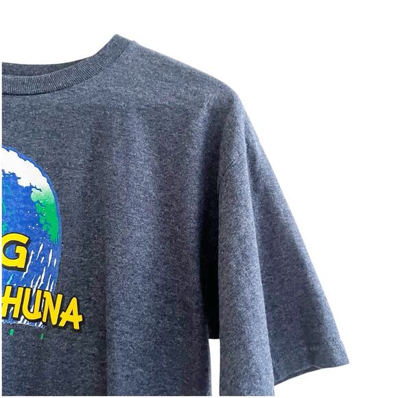 Big Kahuna Crewneck Tee Size Medium Unisex Blue From Hawaii Surf Wave Logo - Picture 4 of 5